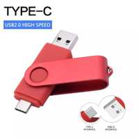 USB флешка 32 GB. MICRODRIVE. 3 в 1. Двостороння USB + Type-C