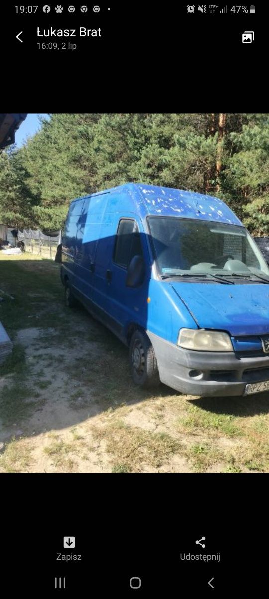 Peugeota Boxer 2,2 HDI, dostawczy do poprawek...