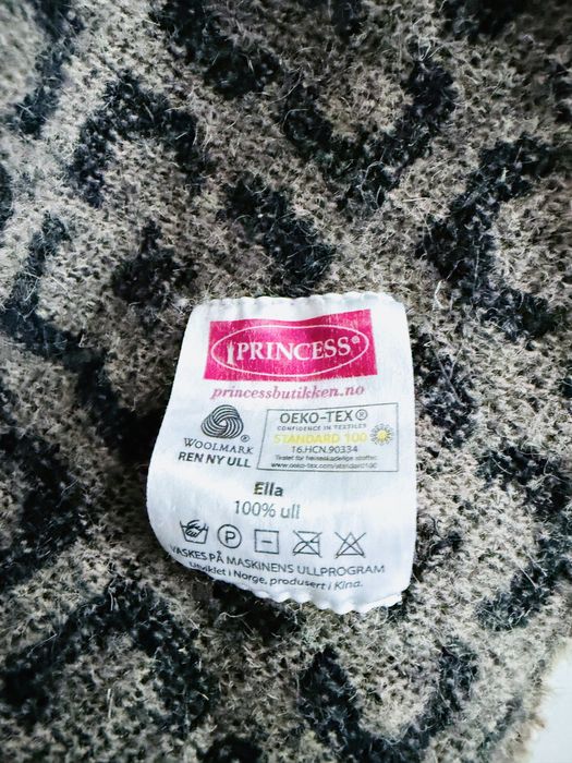 Koc, pled z naturalnej wełny 100 % Woolmark, beżowy, brązowy