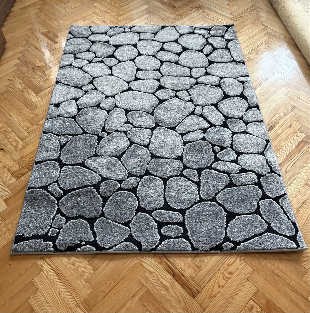 Dywan 120x170 Marbex szaro czarny nowy