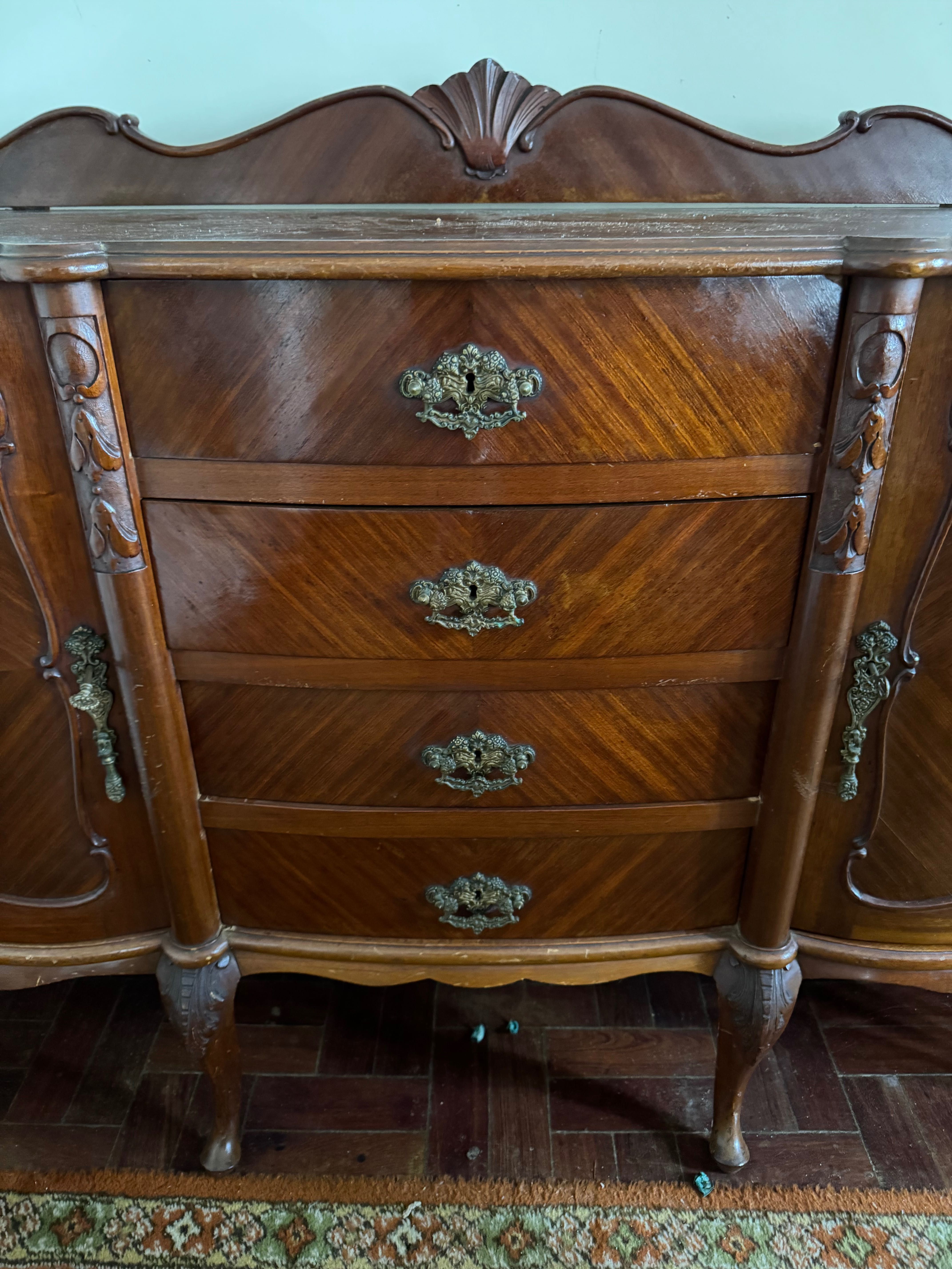 Mesa extensível sala, aparadores, estilo Vintage