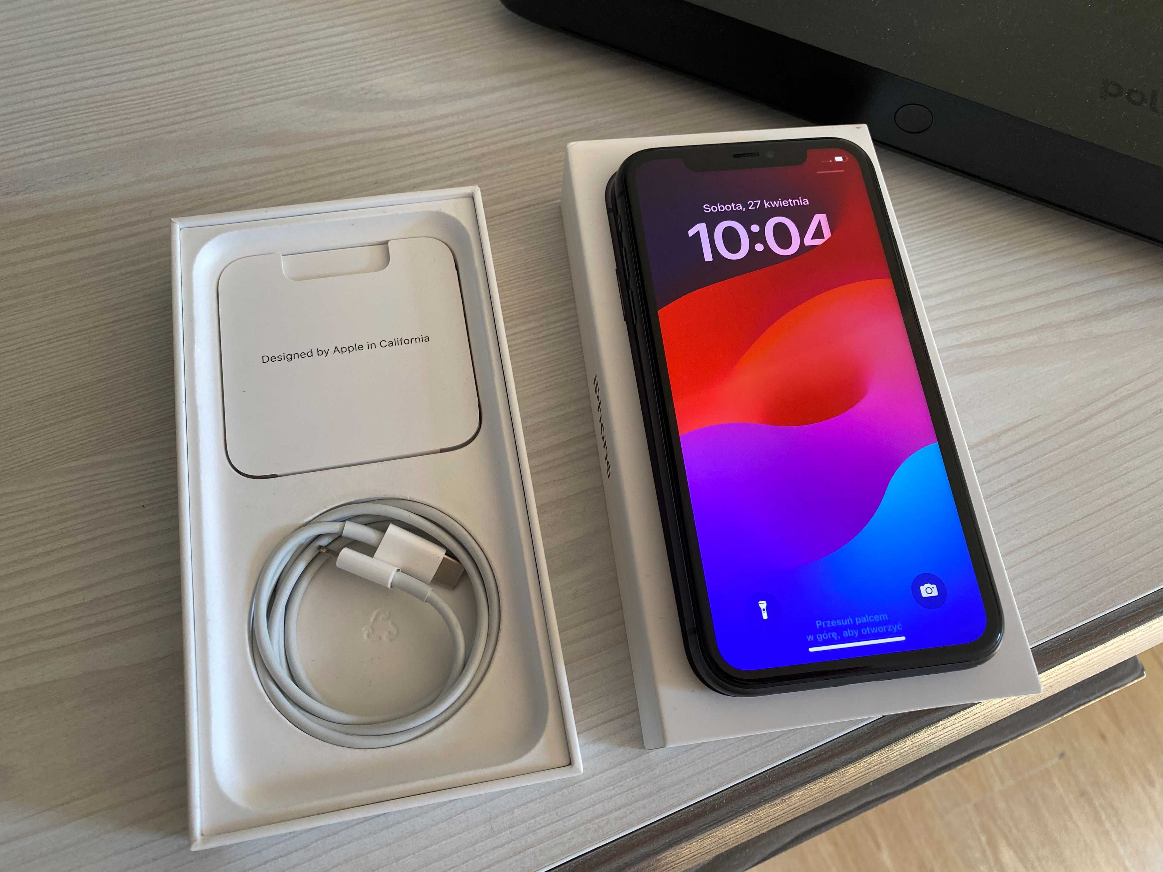 Smartfon Apple iPhone 11 64GB Czarny Komplet Dowód Zakupu