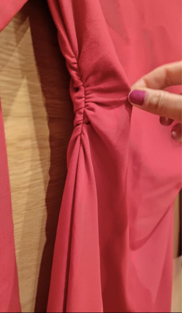 Vestido MIDI vermelho Zara