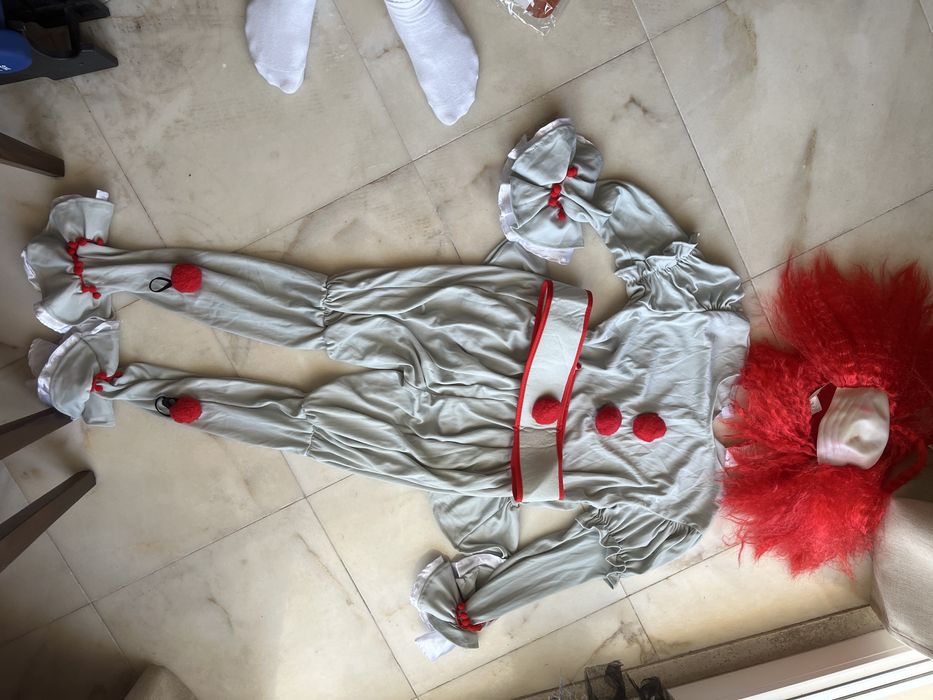 Fato de carnaval palhaco assasino