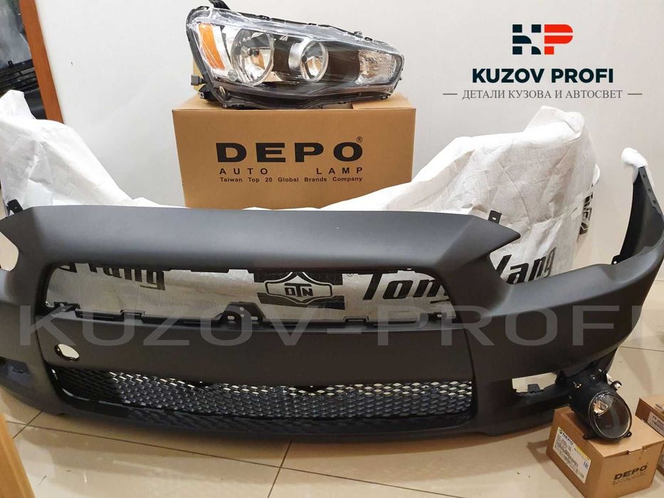 Бампер передний Лансер Х (Mitsubishi Lancer X) 2008 - запчасти