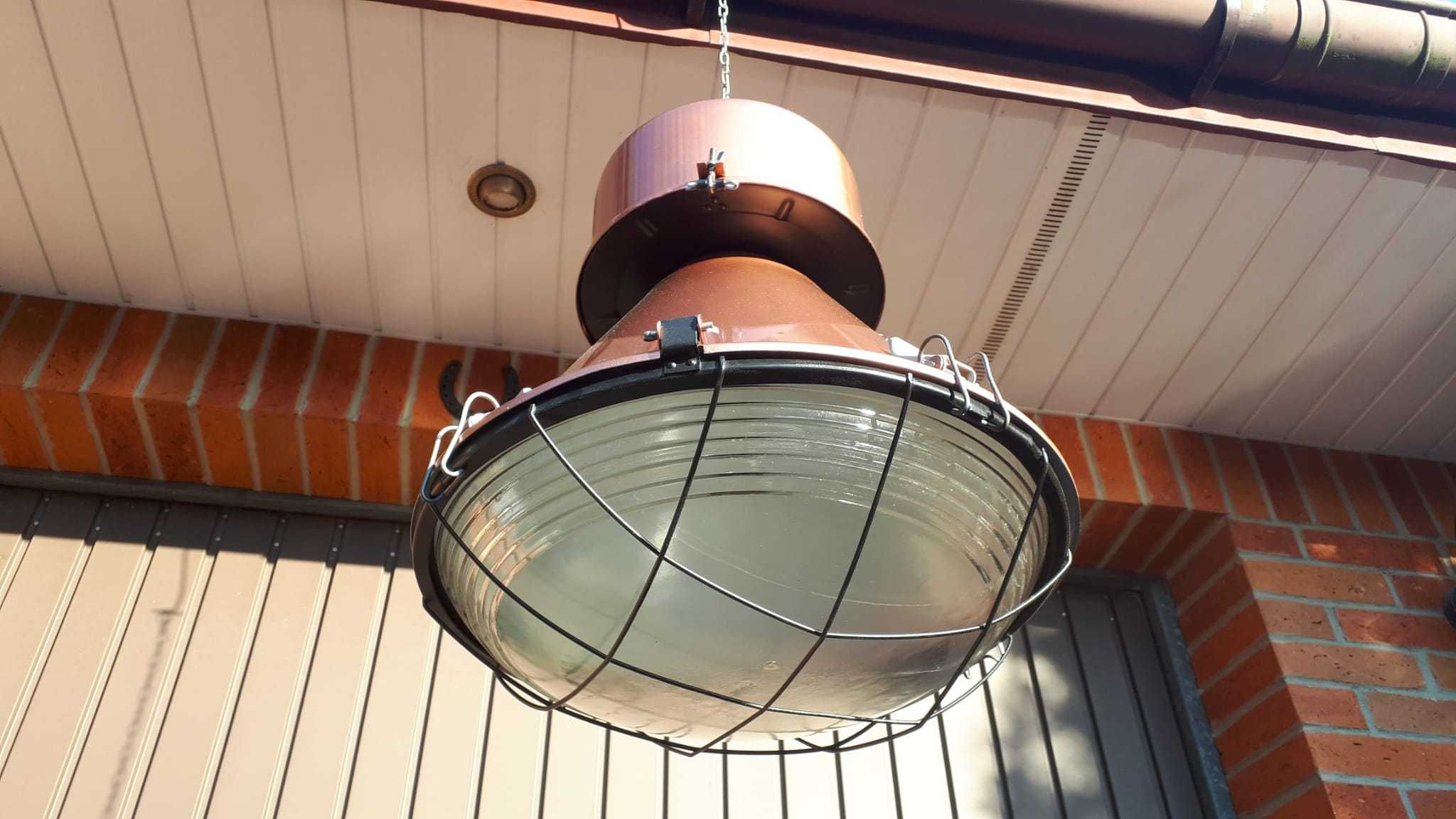 Lampa przemysłowa PRL miedziana LOFT