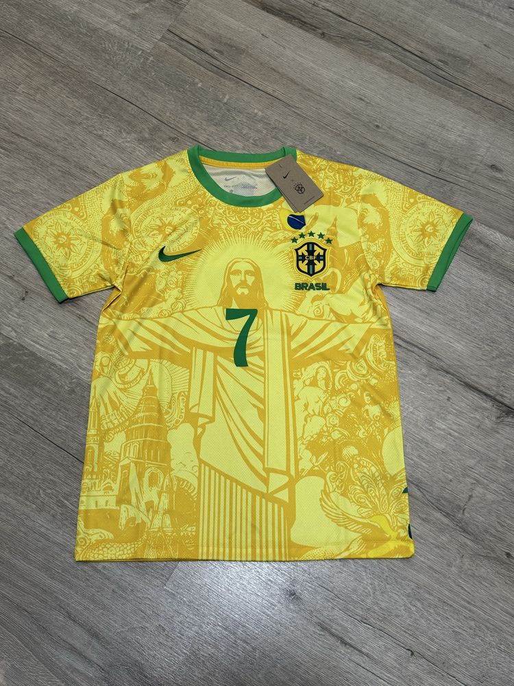 Koszulka piłkarska Brazylii Jezus vinicius vini jr drip fan edition