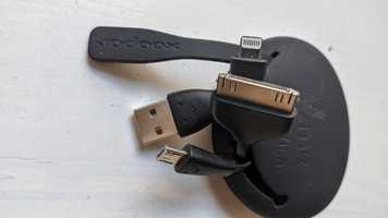 Rozgałęźnik USB. Xoopar. Nieużywany. Czarne silikonowe etui
