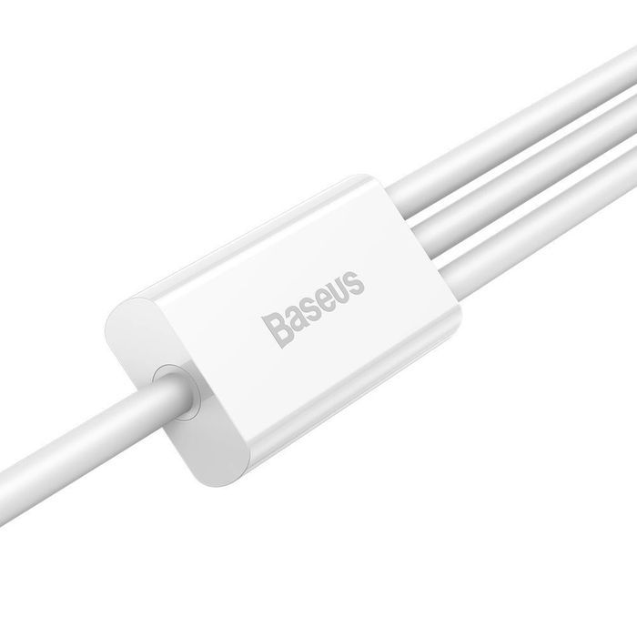 Baseus 3w1 kabel USB - Lightning / USB C / micro USB 3,5A 1,5m Biały