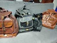 Mochila em couro vintage novas