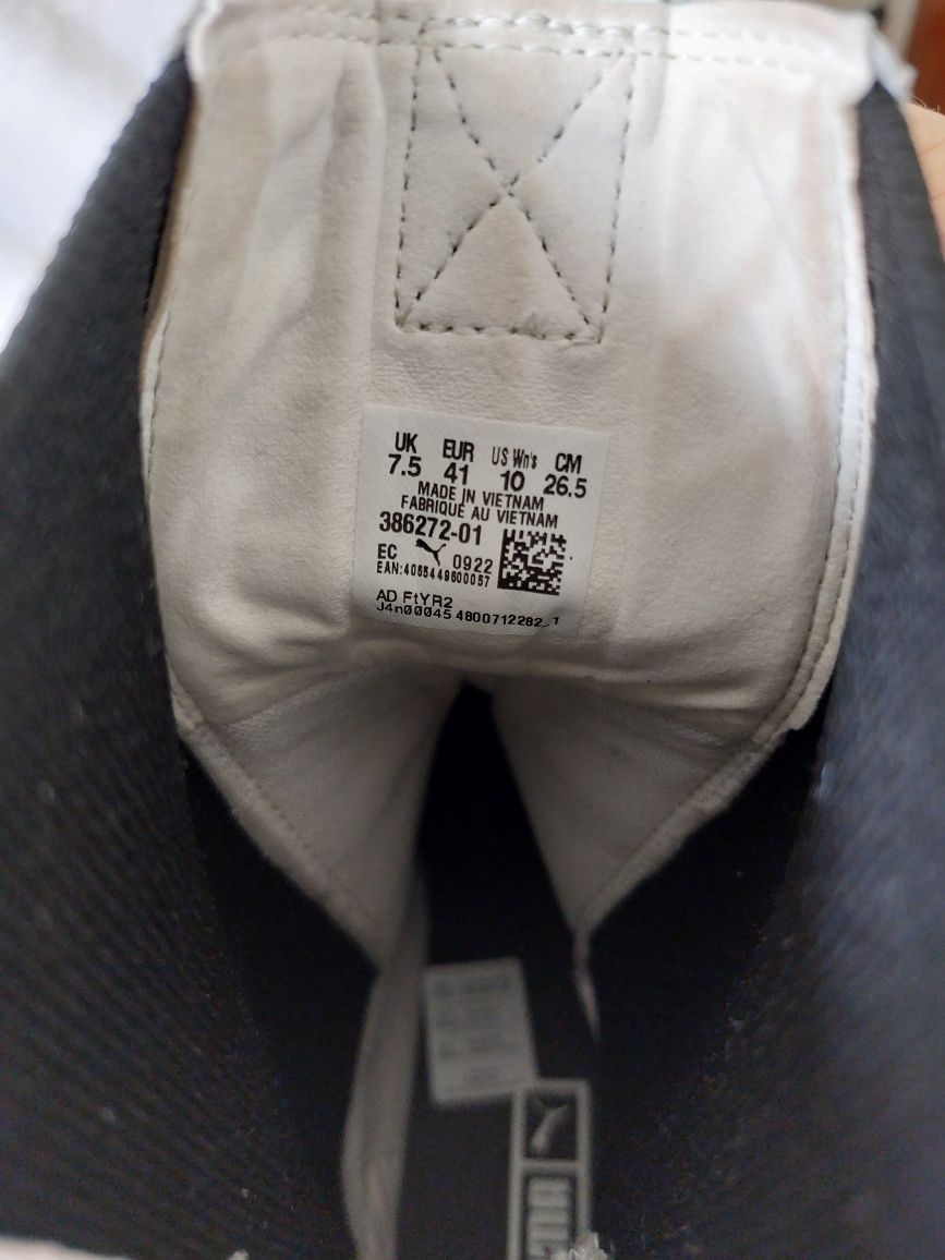 PUMA Mayze Stack botki na platformie 40 41 skóra nat. black white NEW