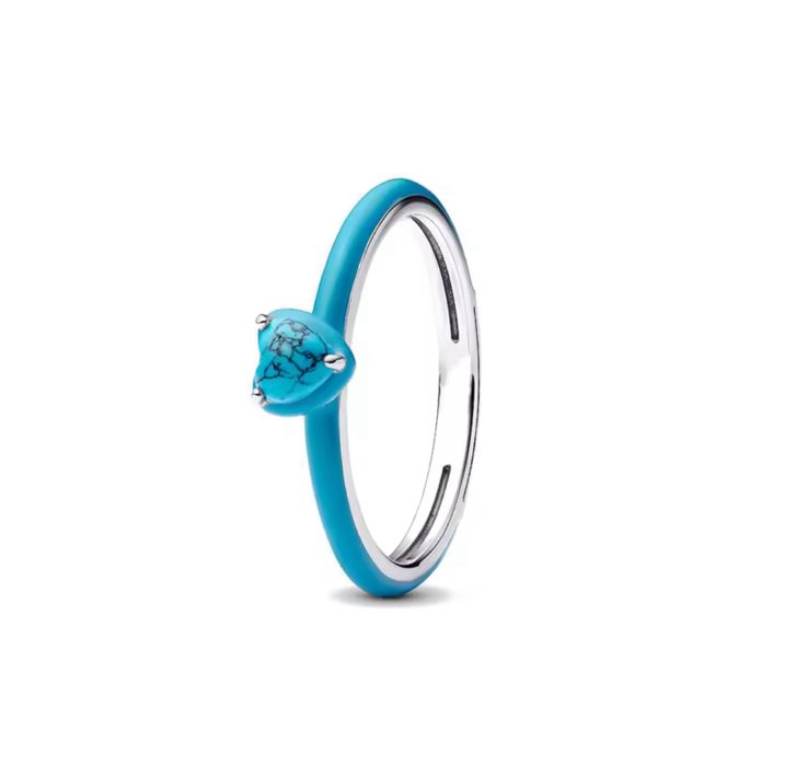 Кольцо Кольцо "Бирюзовое сердце" Pandora ME