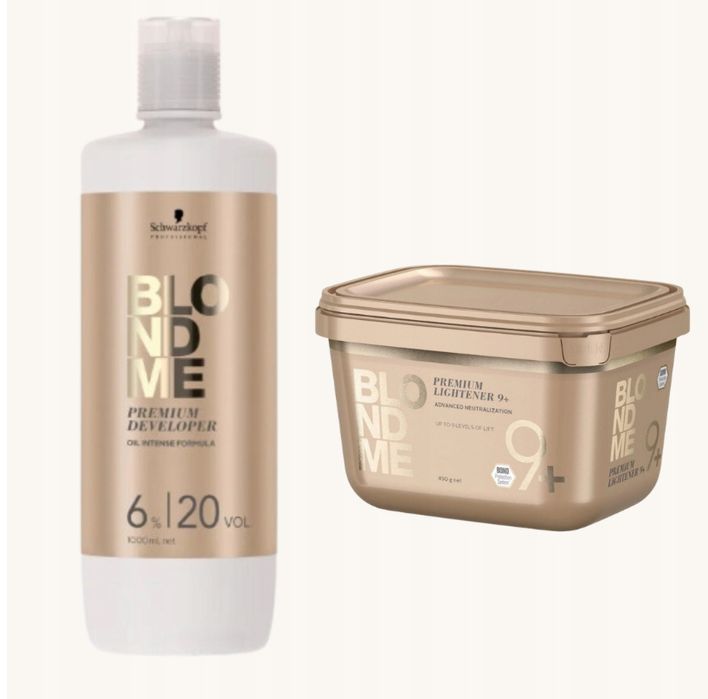 Schwarzkopf blondeme premium developer 6% oraz rozjasniacz premium 9+