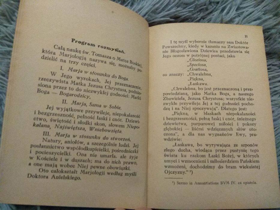 Rozmyślania o Matce Boskiej, Wyd. 1928r., stan bardzo dobry!