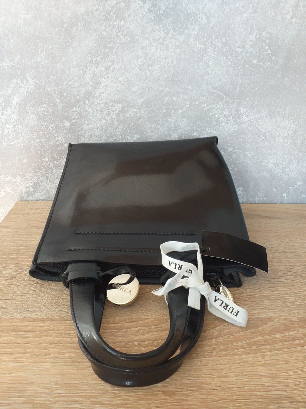 FURLA MINI Divide It Small oryginalna skóra naturalna skórzana torebka