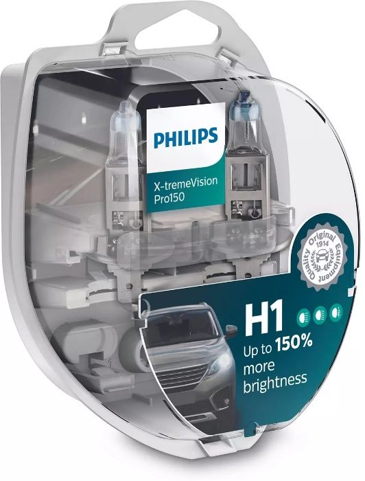 NOVAS Lâmpadas Philips X-treme Vision PRO150 H1/H4/H7/H11/HB3/HB4/HIR2