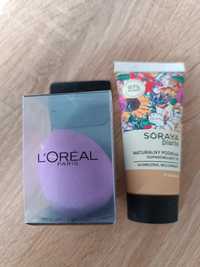 Podkład Soraya + gąbka L'Oreal