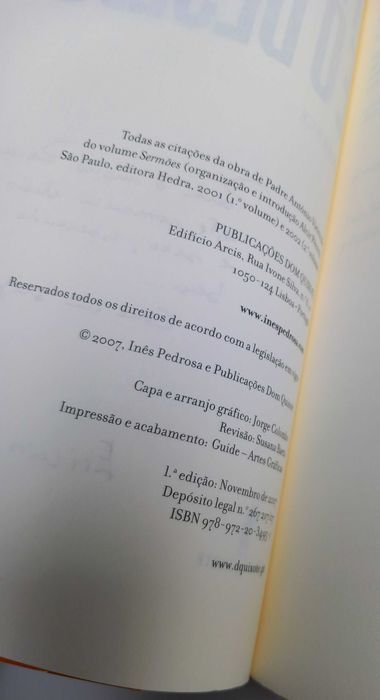 1a Ed A Eternidade e o Desejo de Inês Pedrosa c/ Dedicatória da autora