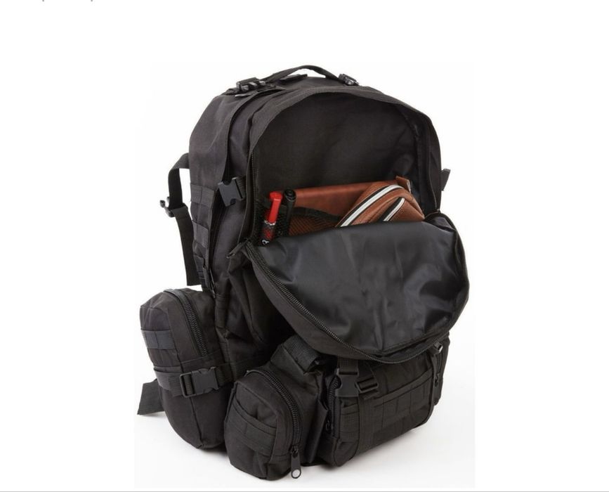 Тактичний штурмовий рюкзак з підсумками на 55 л