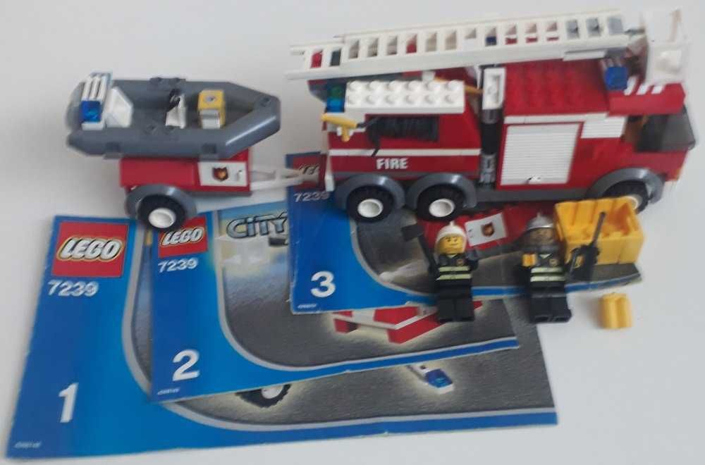 Klocki LEGO city straż pożarna 7239 wóz strażacki z drabiną instrukcje