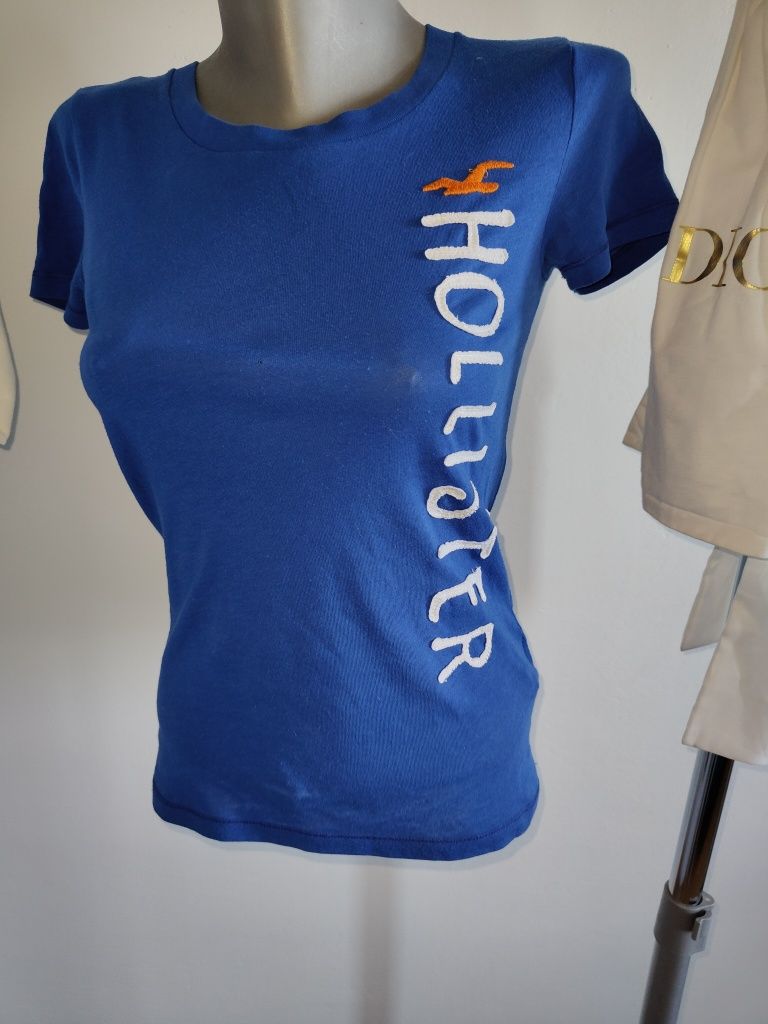 Markowa bluzka koszulka t-shirt damski Hollister r S 36