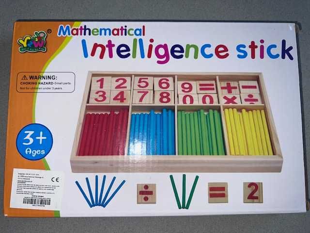 MONTESSORI drewniane patyczki do nauki liczenia Nowe