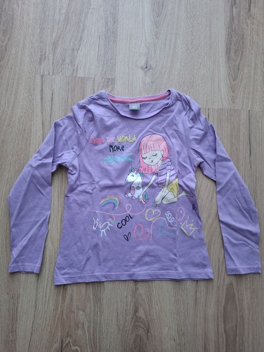 Pepco Little Kids bluzka z długim rękawem fioletowa rozmiar 134 cm