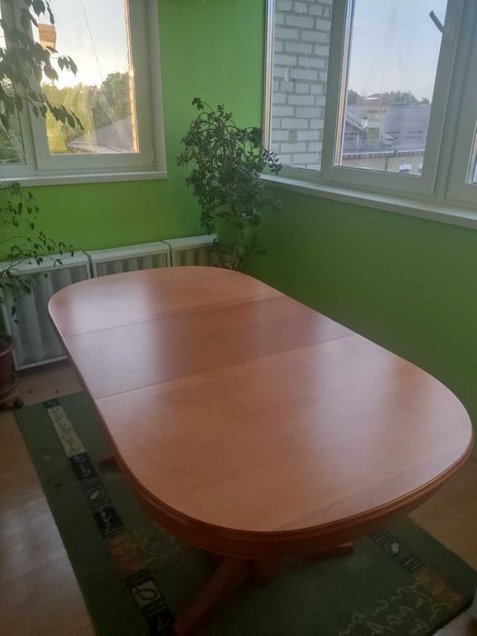 Стіл обідній розкладний + 6 стільців