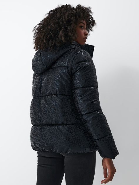 Mohito J.Nowa Kurtka Pikowana! Monogram! Czarna! Oversize! Roz.32!