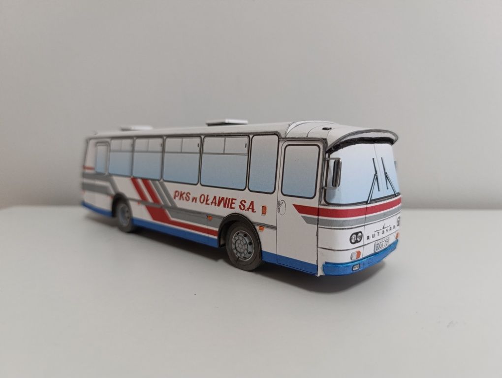 Model kartonowy duży autobus miejski Autosan H9  skala 1:43- tag cięża
