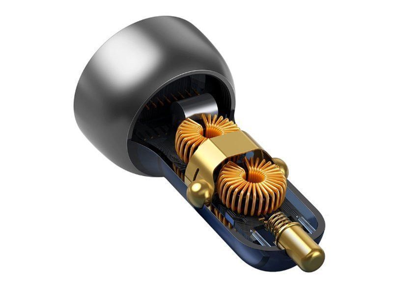 Ładowarka Samochodowa Baseus Usb/Type-C Led 65W Qc Pps Srebrna