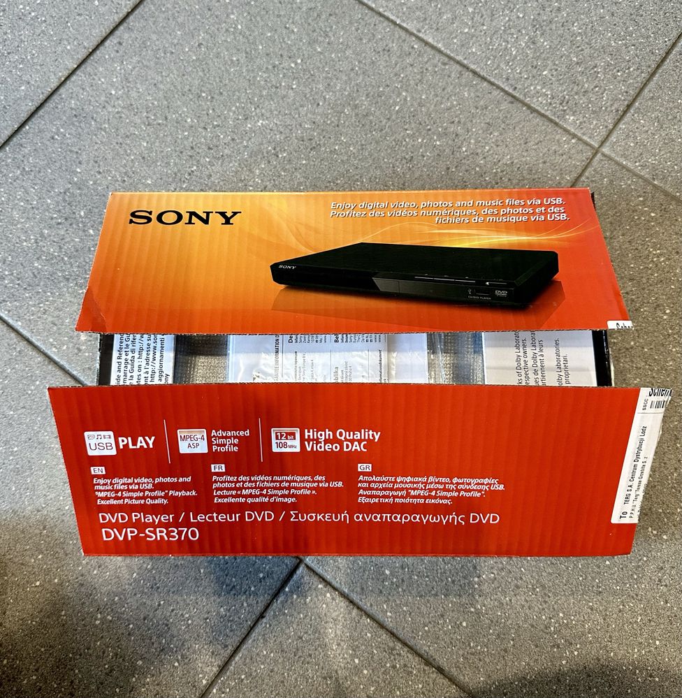 Odtwarzacz DVD Sony DVP SR370 nowe