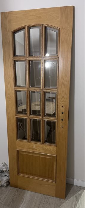 Portas de madeira e vidro 200X70