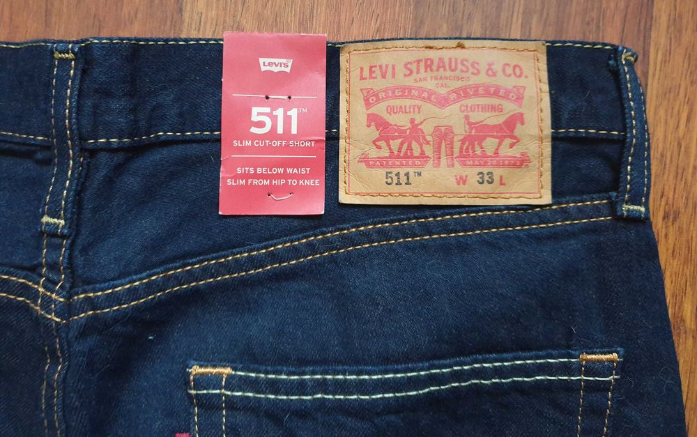 Шорти Levis 511 W33 (оригінал, не відрізані джинси)