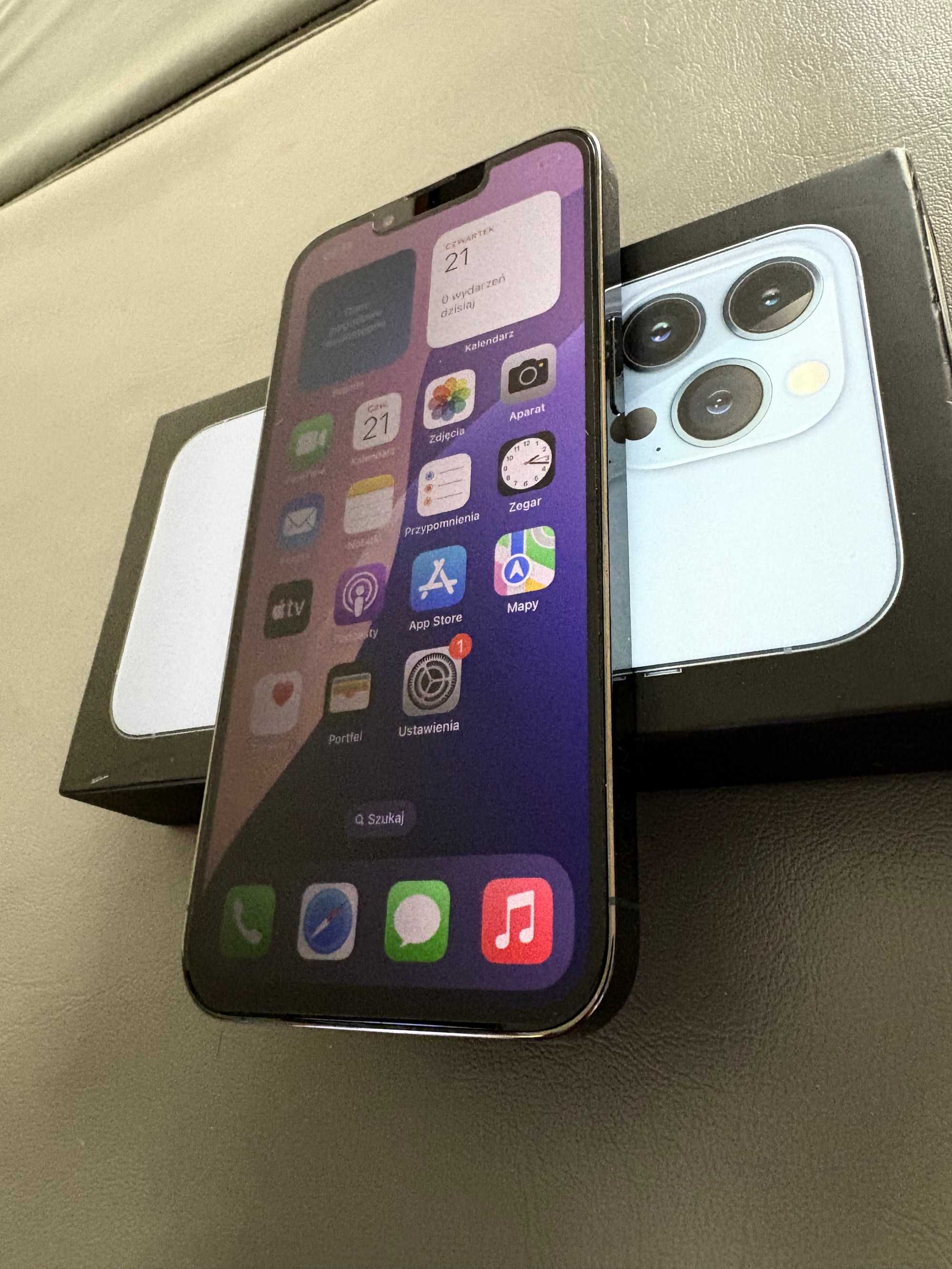 JAK NOWY iPhone 13 Pro 128GB BATERIA 100% alpejska zieleń