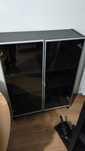 Gablotka ikea Billy Oxberg 80 x 106 cm x 30 cm czarna - stan dobry