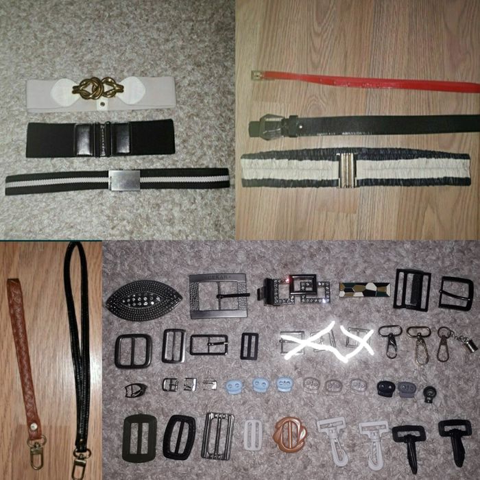 Ремені жіночі, ремені до клатчів і гаманців, пряжки до ременів, сумок