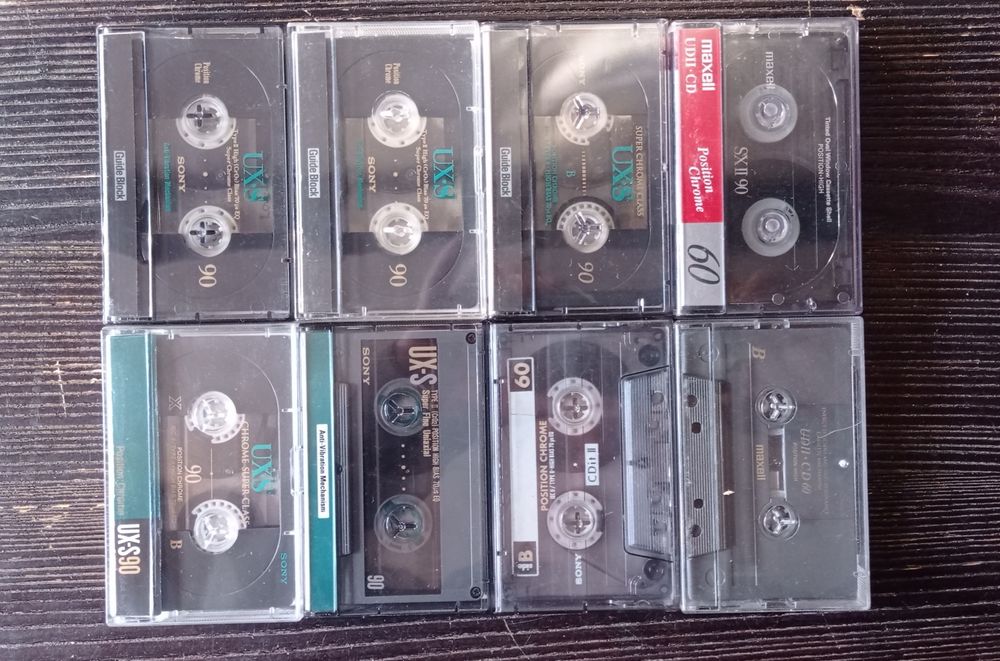 8 szt Maxell Sony Chrom kasety magnetofonowe kolekcja hobby
