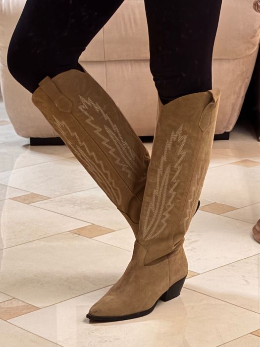 Чоботи казаки замшеві