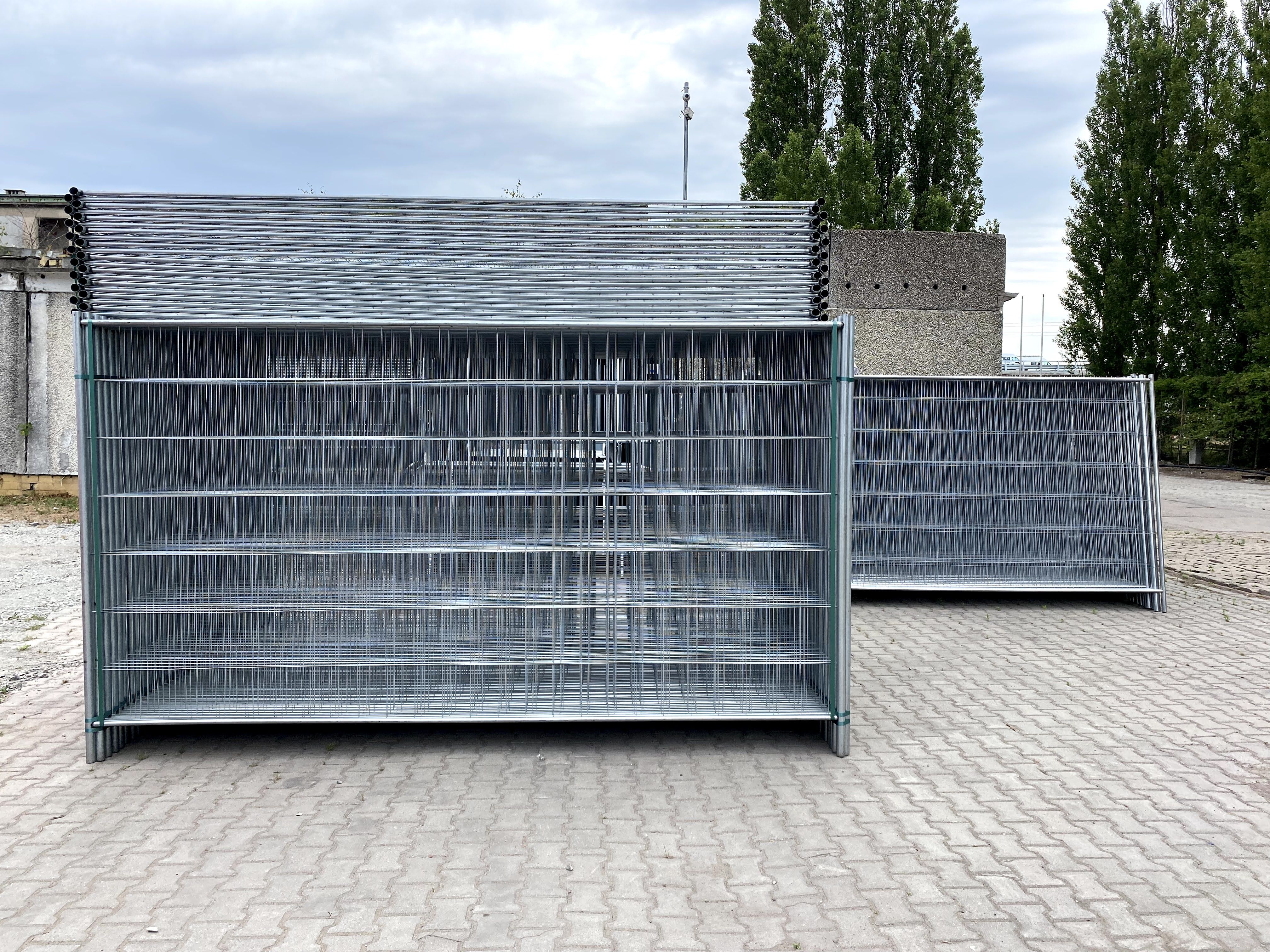 Ogrodzenie budowlane ażurowe 3,5 x 2 m, przęsło tymczasowe
