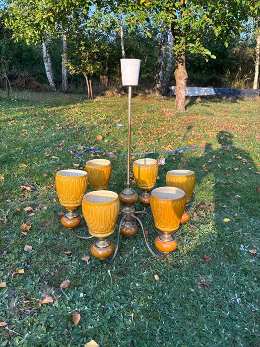 Żyrandol wiszący PRL