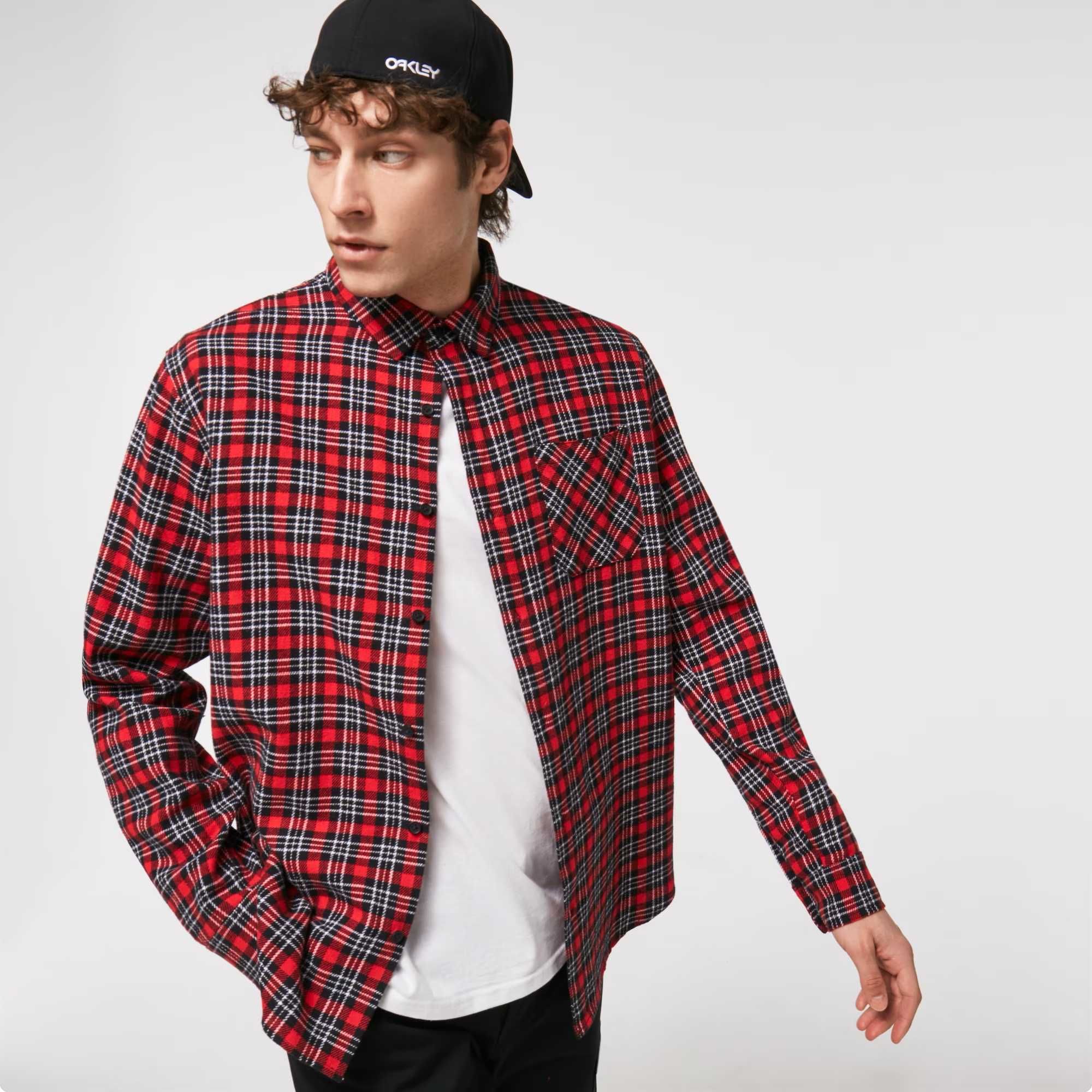 Новая рубашка Oakley Men's Podium Plaid Ls Flannel Размер М(L)