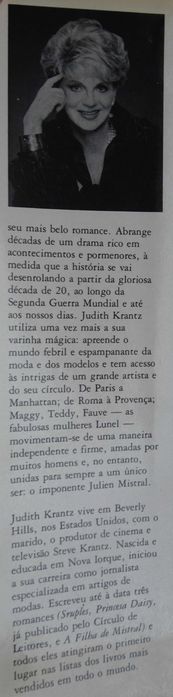 A Filha de Mistral de Judith Krantz