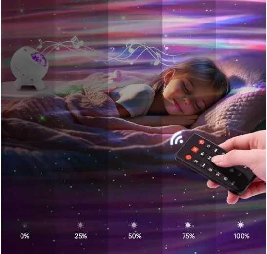 Projektor gwieździstego nieba LED dla dzieci głośnik bluetooth RGB 3D