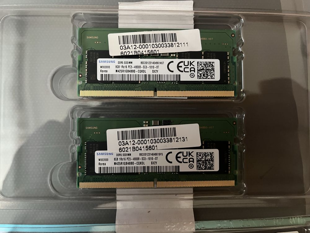 Память для ноутбука Samsung 8 GB SO-DIMM DDR5 4800 MHz 2x8Gb 16Gb