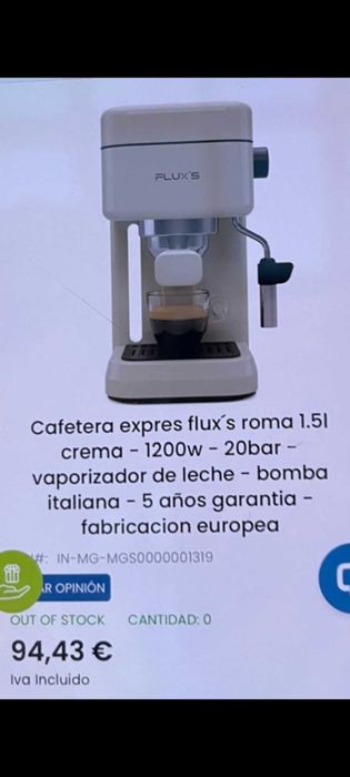 Cafeteira Espresso Roma Nova.