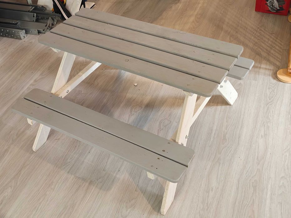 Ławka ogrodwa, stolik dziecięcy, drewniany