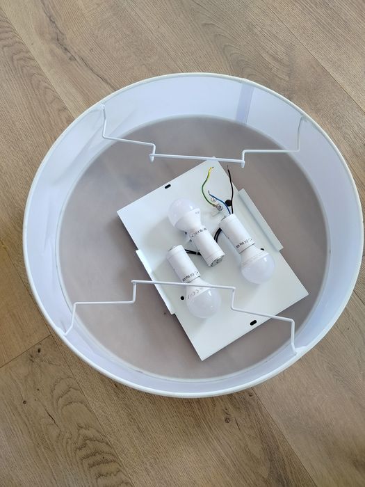 Plafon biały 40 cm średnica