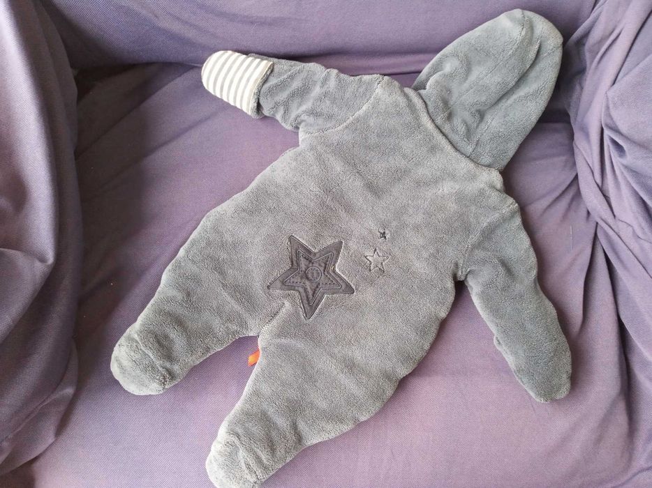 Granatowy gruby kombinezon dla niemowlaka 56