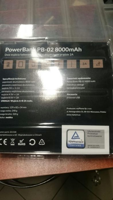 Power bank 8000mAh nowy